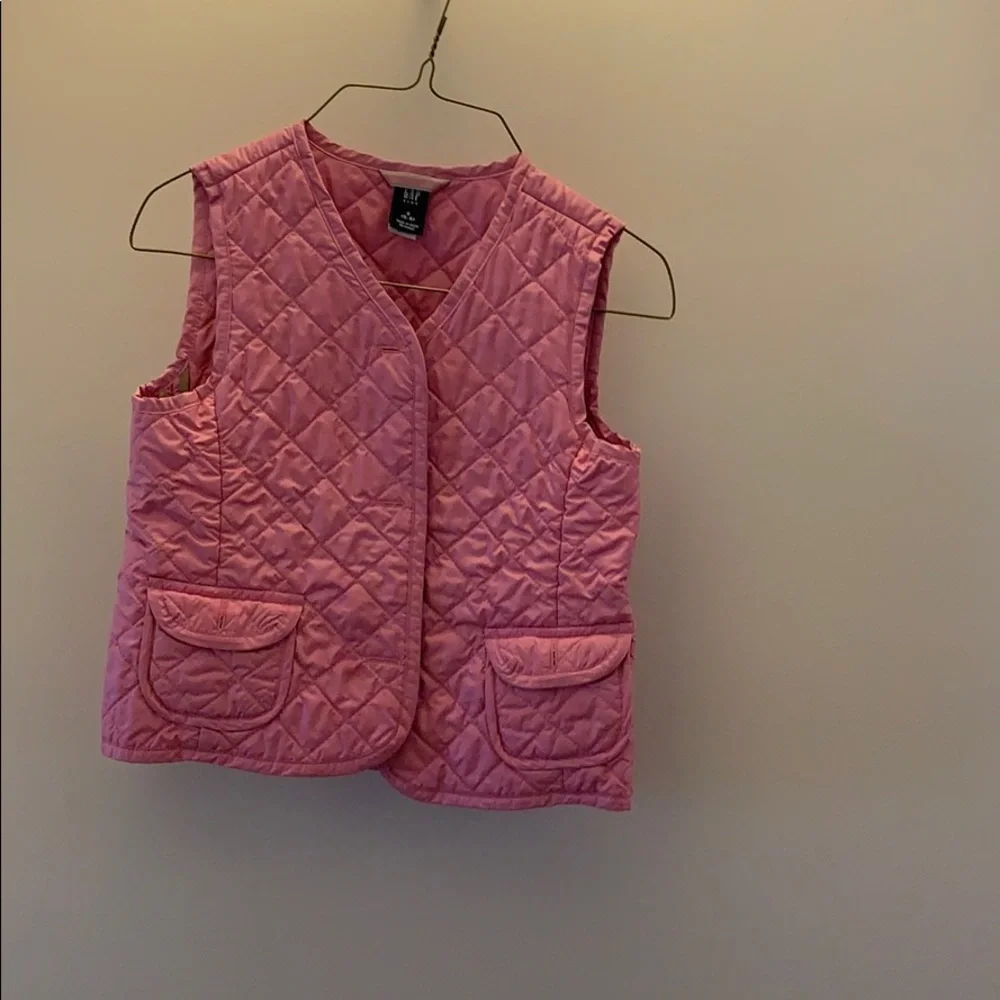 Gap Kids Girls Pink Quilted Vest Size‎ S